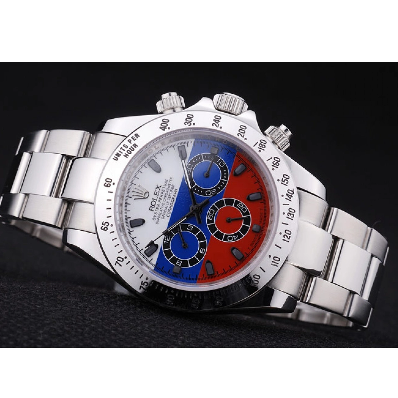 MiroTime 0730 Rolex Cosmograph Daytona Silver Bracelet Russian Flag Dial 7473